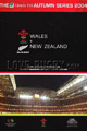 Wales v New Zealand 2004 rugby  Programme